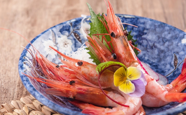 甜虾刺身6只（一人份￥25）